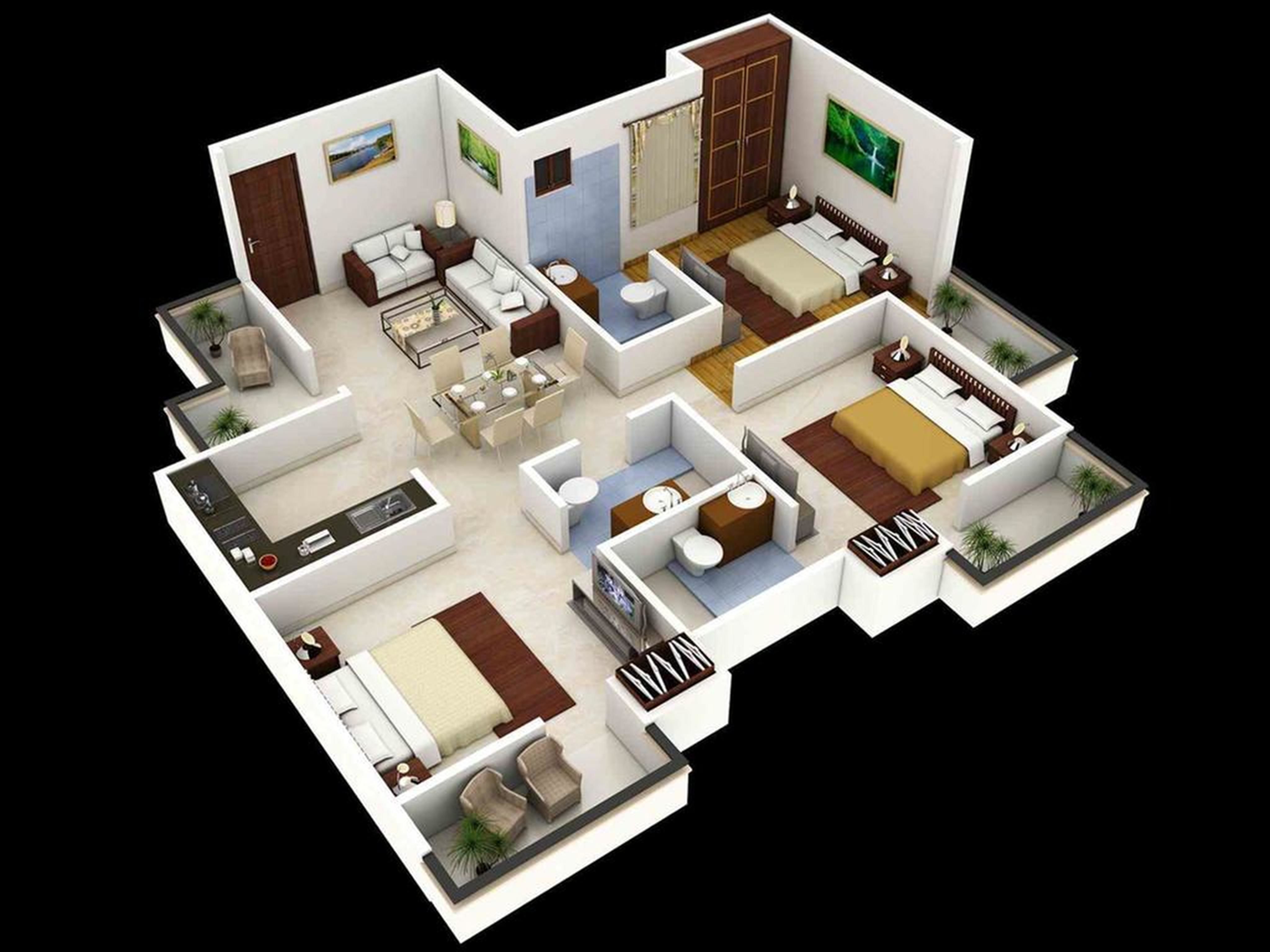 10 mẫu căn hộ 3 phòng ngủ đẹp cho những gia đình nhiều thế hệ cùng chung  sống