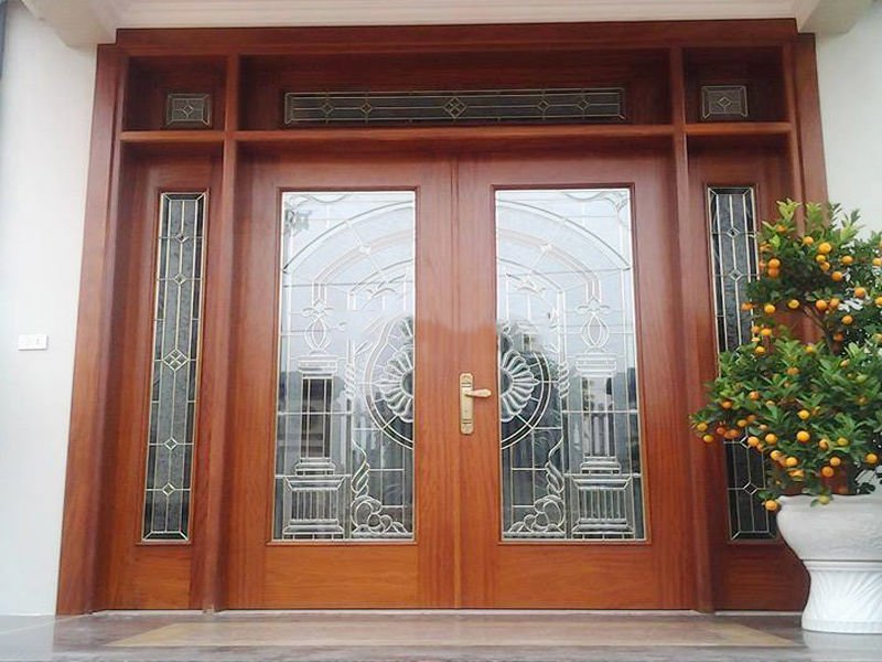 Cửa gỗ đẹp 2 cánh mẫu cửa gỗ đẹp cửa gỗ đẹp tại Vinh Nghệ An