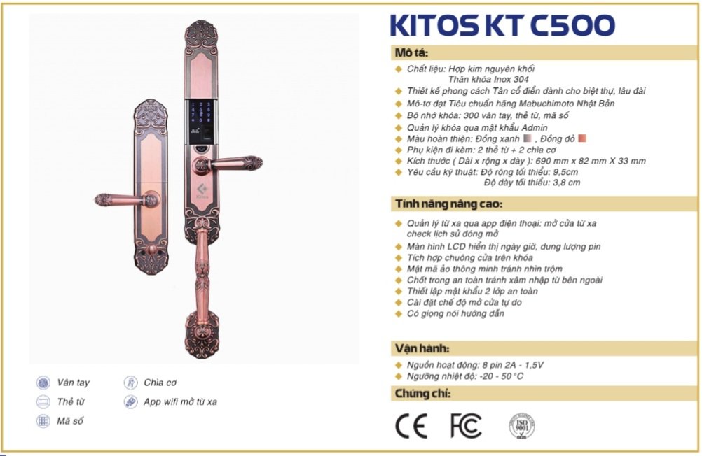 Thông số kỹ thuật Kitos C500