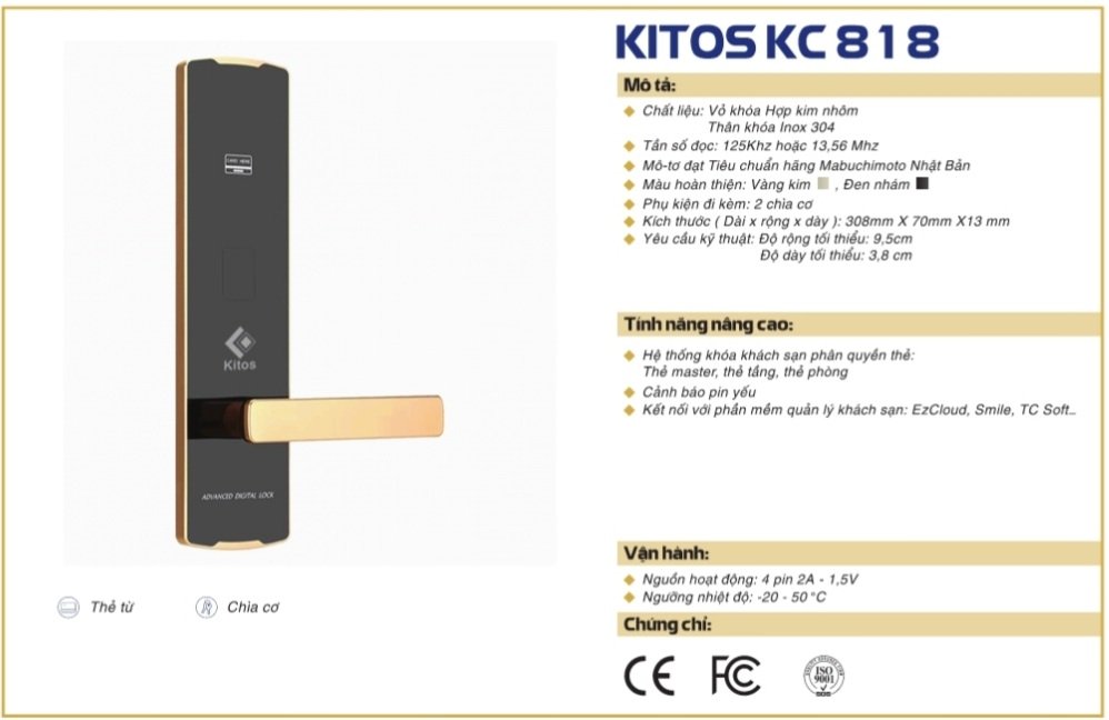 thông số kỹ thuật Kitos KC818