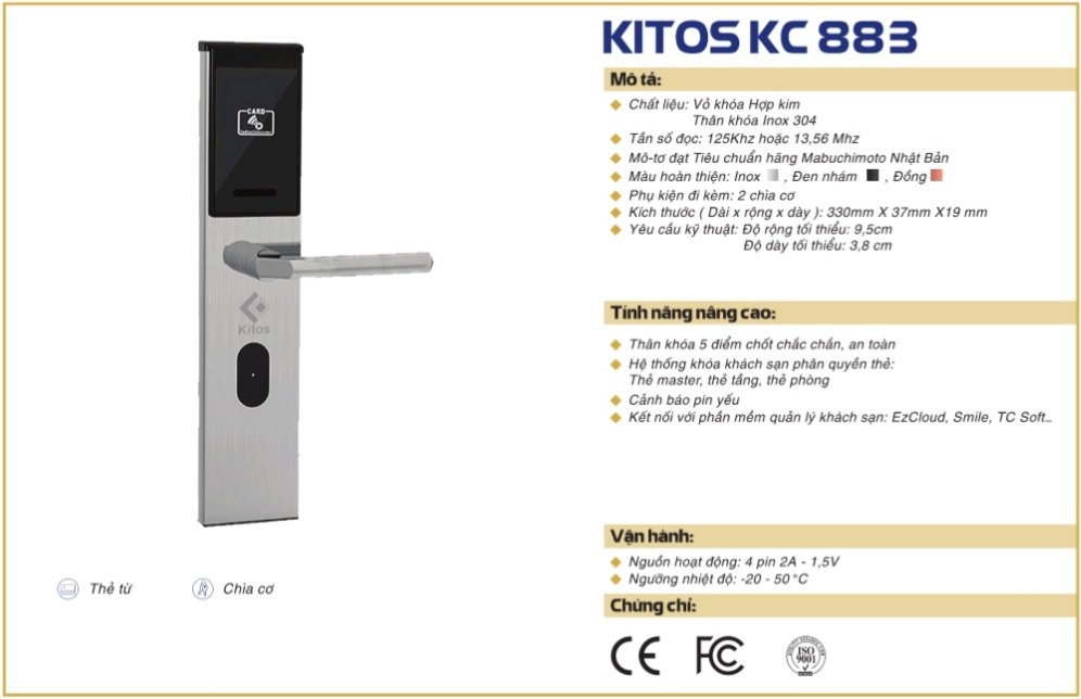 thông số kỹ thuật Kitos KC883