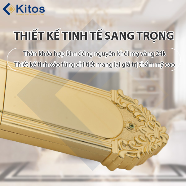 Khóa cửa vân tay tân cổ điển Kitos KT-C800
